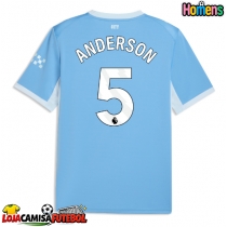 Camisa de Futebol Manchester City Elliot Anderson #5 Equipamento Principal 2026-27 Manga Curta